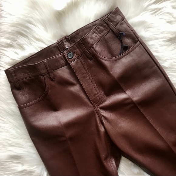 prada leather pants